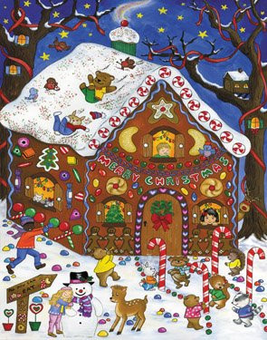 Gingerbread House Greeting Card Advent Calendar (Countdown to Christmas)