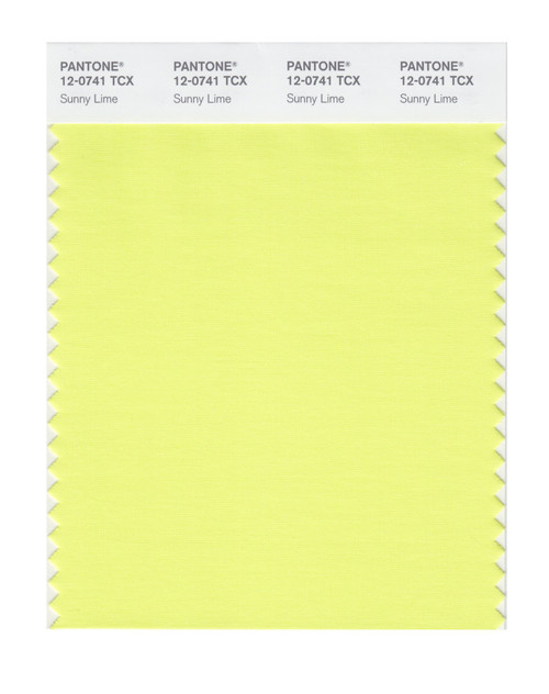 PANTONE Smart 12-0741X Color Swatch Card, Sunny Lime