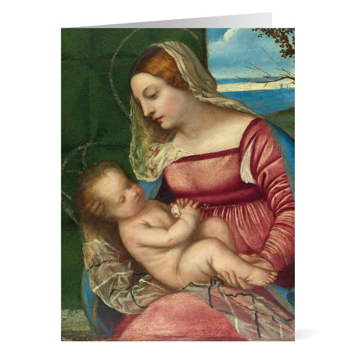 The Metropolitan Museum of Art Religious Christmas Cards Boxed Holiday Greeting and Envelopes Madonna Child by Titian, Inside: Merry Christmas, Box 20 with Envelopes, multi The Metropolitan Museum of Art Religious Christmas Cards Boxed Holiday Greeting and Envelopes Madonna Child by Titian, Inside: Merry Christmas, Box 20 with Envelopes, multi