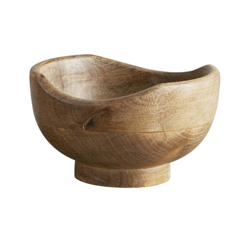 47th & Main Smooth Carved Modern Bowl, Small, Mango Wood