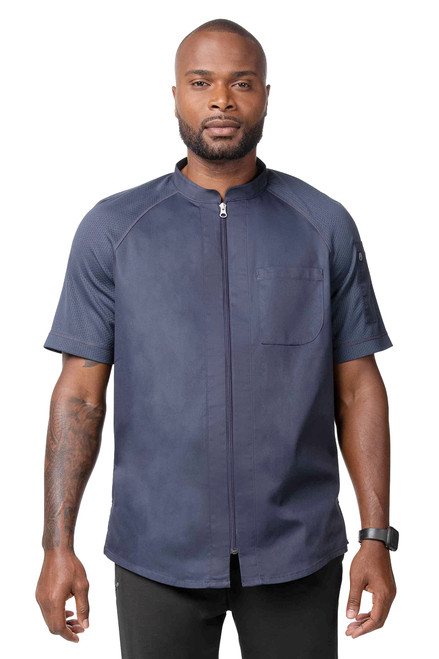 Chef Works Men's Arcadia Chef Coat, Grey, X-Large