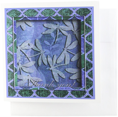 3dRose Blue Dragonflies Thank you - Greeting Cards, 6 x 6 inches, set of 12 (gc_18906_2) 3dRose Blue Dragonflies Thank you - Greeting Cards, 6 x 6 inches, set of 12 (gc_18906_2)
