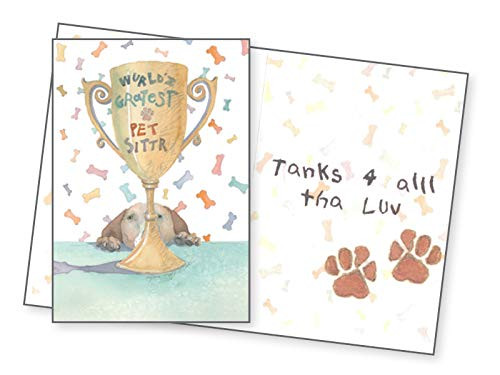 Dog Speak World's Greatest Pet Sitter Thank You Card