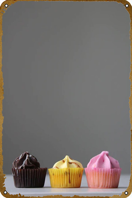 CAKE Plaque Poster Metal Tin Sign 8" x 12" Vintage Retro Wall Decor