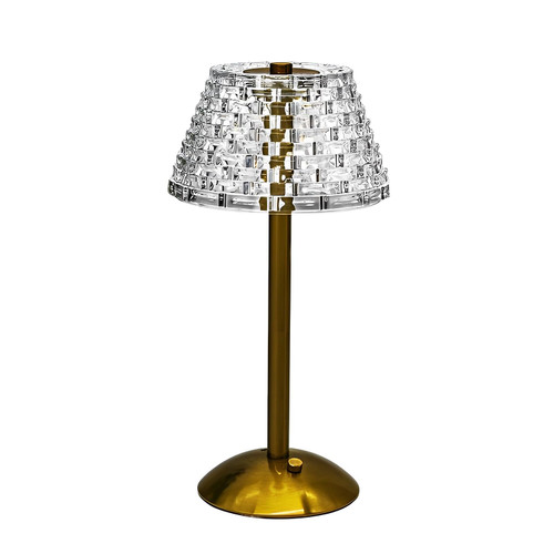 Dimmable Crystal Table Lamp, 3 Colors LED Rose Lamp Diamond Crystal Lamp, Rechargeable Touch Lamp Small Lamp, Bedside Lamp Nightstand Lamp for Bedroom Living Room Dinner Bar