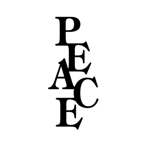 Peace Nursery Wall Art Decal Self-Adhesive Phrase Family Home Art Decor Wall Decal Stickers for Dorm Classroom Bathroom Doors Vinyl 22in