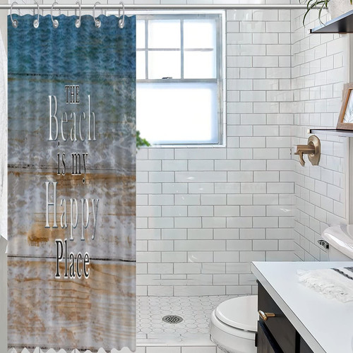 Nautical Beach Ocean Theme Underwater Starfish Heavy Duty Shower Curtain Set with Hooks Coastal Tropical Theme Bathroom Curtain for Hotels Bathtubs Polyester Shower Curtains Machine Washable 35x70