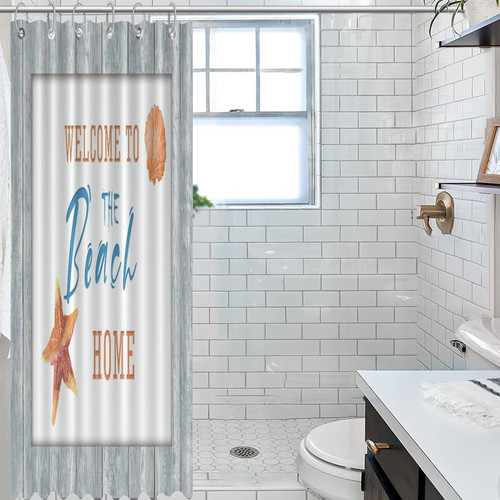 Nautical Beach Ocean Theme Underwater Starfish Vintage Shower Curtain Watercolor Marine' Life Shower Curtain Set with Hooks for Bathroom Polyester Shower Curtain for Bathroom Machine Washable 35x70 Nautical Beach Ocean Theme Underwater Starfish Vintage Shower Curtain Watercolor Marine' Life Shower Curtain Set with Hooks for Bathroom Polyester Shower Curtain for Bathroom Machine Washable 35x70