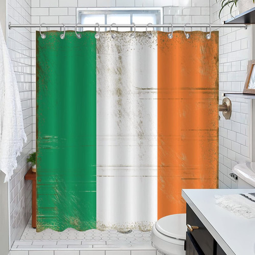 COVOME Ireland Bathroom Shower Curtain City Flag Souvenir Bathroom Curtain Bathroom Decor Polyester Fabric Water Resistant Shower Curtain with Rustproof Grommet Holes 72x84 Inch