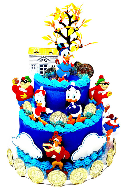 DuckTales Birthday Cake Topper Set with Scrooge, Beagle Brothers, Launchpad, Doofus and Duck Tales Friends (DTSCT9845)
