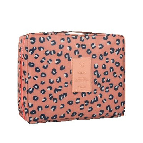 Toiletry Bag, Multifunction Cosmetic Bag, Portable Makeup Pouch Waterproof Travel Hanging Organizer Bag (Leopard Print)