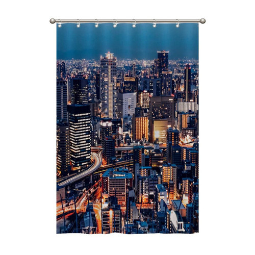 Shower Curtains Osaka Umeda Skyline Buildings Cityscape 47 x 72 Inch Waterproof Fabric Shower Curtain Polyester Fabric with Hooks, Bathroom Curtain Decor, Shower Curtain Sets Machine Washable Waterpr