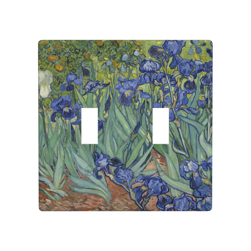 Flowers Light Switch Cover 2-Gang Double Toggle Decorative Wall Plate,Switch Wallplate Cover Size 4.50" X 4.50"