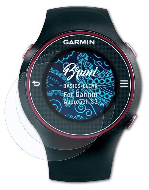 Bruni Screen Protector Compatible with Garmin Approach S3 Protector Film, Crystal Clear Protective Film (2X)