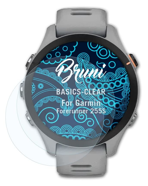 Bruni Screen Protector Compatible with Garmin Forerunner 255S Protector Film, Crystal Clear Protective Film (2X)