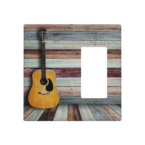 Wood Panels Guitar Farmhouse Double Combination Single Blank 1 Rocker Receptacle Outlet Wall Plate Light Switch Cover 2 Gang for Girls Living Room Bedroom Bathroom Kitchen Decora Design Wood Panels Guitar Farmhouse Double Combination Single Blank 1 Rocker Receptacle Outlet Wall Plate Light Switch Cover 2 Gang for Girls Living Room Bedroom Bathroom Kitchen Decora Design