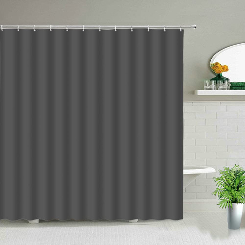 DODOUNA Modern Gray Shower Curtains Bathroom Waterproof Fabric Bath Curtain Set Home Bathtub Decor Screen with Hook 71X71 inch