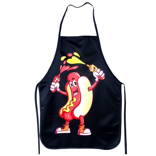 Pooizsdzzz progressive apron Novelty Funny Hotdog Ketchup Unisex Kitchen Chef Apron - Chef Apron For Cooking,Baking,Crafting,Gardening And BBQ, 20.5'' Width X 28.3'' Height