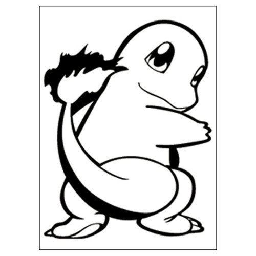 Anime Charmander Vinyl Stickers Symbol 5.5" Decorative DIE Cut Decal for Cars Tablets LAPTOPS Skateboard - Black