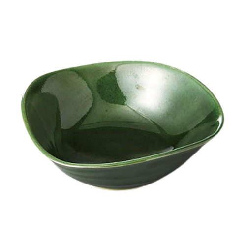 Yamashita Kogei 704718051 Small Pot, Oribe Glazed 3-Sided Pot, 6.0 x 6.0 x 2.0 inches (15.2 x 15.2 x 5.2 cm)