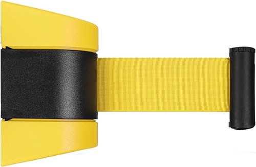 YuegoO Wall Mounted Queue Barrier Belt, Magnetic Wall Mount Retractable Belt Barrier, for Crowd Control Barriers and Line Dividers Guardrail (Size : 2m)