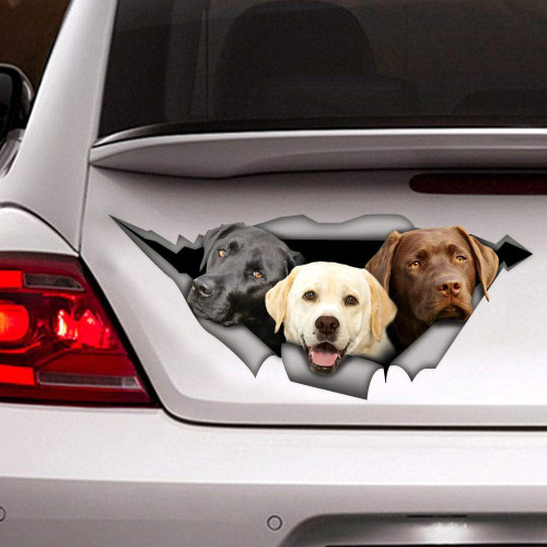 Lab Sticker, Golden lab, Chocolate lab, car Decal Sticker for Cars, Windows, Walls, Fridge, 15 Inch
