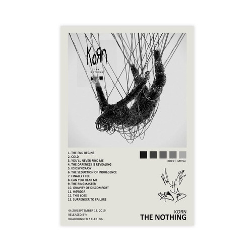 WANMLY The Nothing Music Album Cover Signed Limited Poster Canvas Poster Wall Art Decor Print Picture Paintings for Living Room Bedroom Decoration Unframe:16x24inch(40x60cm)