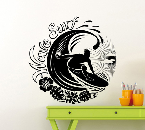 Wave Surf Surfing Wall Decal Surfer Surf Logo Ocean Sea Adventure Extreme Sports Vinyl Sticker Home Interior Art Decoration Any Room Mural Waterproof Vinyl Sticker (47ex) Wave Surf Surfing Wall Decal Surfer Surf Logo Ocean Sea Adventure Extreme Sports Vinyl Sticker Home Interior Art Decoration Any Room Mural Waterproof Vinyl Sticker (47ex)