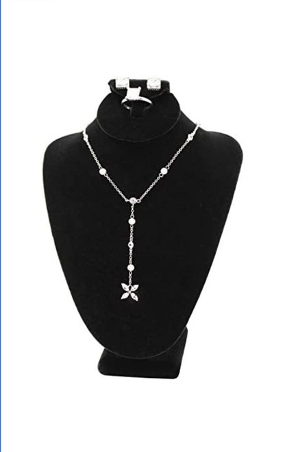 Velvet Small Combination Necklace, Ring, and Earring Bust Display, Necklace Chain Jewelry Bust Display Holder Stand, Velvet Necklaces Display necklace mannequin, Necklace Bust, Jewelry Bust Stan