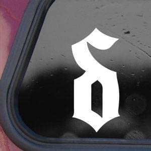 SD Initials - Vinyl 5 Inches Tall (Color: White) Decal Laptop Tablet Skateboard Car Windows Stickers