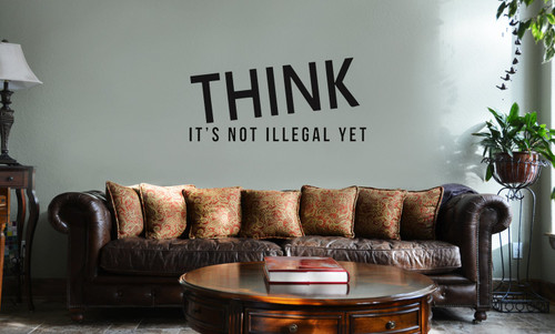 Decal Serpent Think It's Not Illegal Yet Funny Vinyl Wall Mural Decal Home Decor Sticker (Black) Decal Serpent Think It's Not Illegal Yet Funny Vinyl Wall Mural Decal Home Decor Sticker (Black)