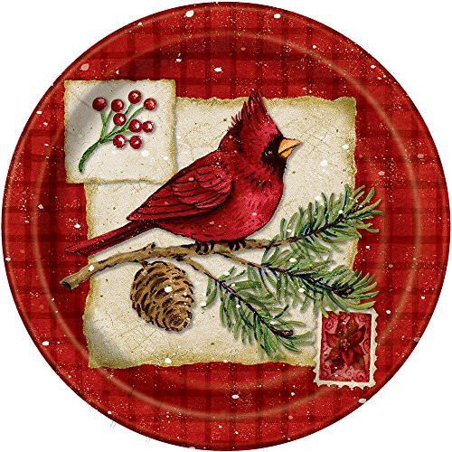 Cardinal Christmas Dinner Plates, 8ct Cardinal Christmas Dinner Plates, 8ct