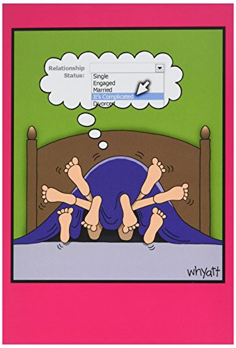 2215 Relationship Status Valentine Naughty Humor Valentine's Day Greeting Card with Envelope