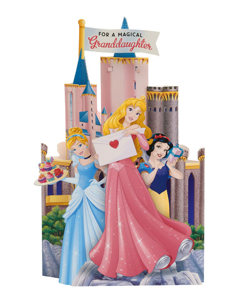 UK Greetings Disney Granddaughter Birthday Card With Envelope - Classic Disney Princess Design