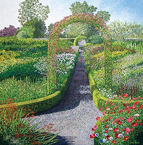Susan Entwistle Art Kellie Castle Garden Greetings Card, 15 cm x 15 cm, Paper, Multicolour, 15 x 15 x 1 cm