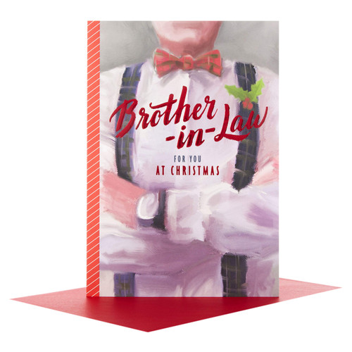 Hallmark 25497919 Brother in Law Medium Christmas Card"Festive Wish"