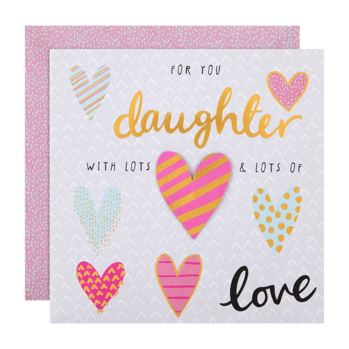 Hallmark Birthday Card for Daughter - 3D Heart Design