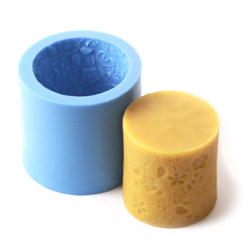 World Of Moulds Flocked Cylinder Mould, Silicone, 9 x 9 x 9 cm