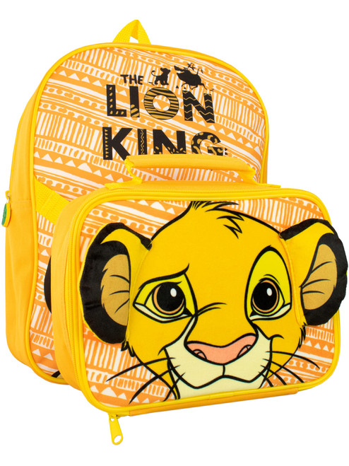 Disney Kids Backpack and Lunchbag Set Lion King Yellow