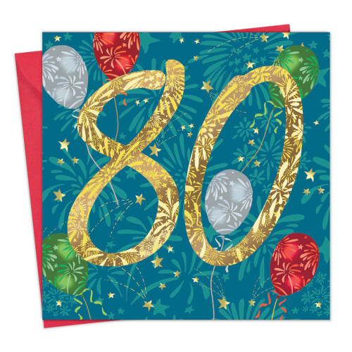 Twizler 80th Birthday Card - 80 Year Old Card - Age 80 Birthday Card - Unisex 80th Birthday Card for Him Her Female Male - Happy Birthday Card Age 80 for Mom Dad Grandad Nan Brother Sister Friend