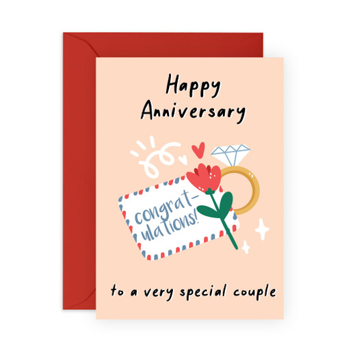 CENTRAL 23 Wedding Anniversary Cards For Couples - Son And Daughter In Law Anniversary Card - Gifts For Friends Mom Dad - Comes With Fun Stickers