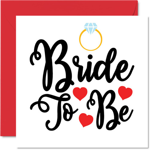 Stuff4 Engagement Cards for Couples - Bride To Be - Congratulations Happy Engagement Gifts, Congrats Well Done Card, 5.7 x 5.7 Inch Wedding Marriage Greeting Cards for Couples Fiance Fiancee Stuff4 Engagement Cards for Couples - Bride To Be - Congratulations Happy Engagement Gifts, Congrats Well Done Card, 5.7 x 5.7 Inch Wedding Marriage Greeting Cards for Couples Fiance Fiancee