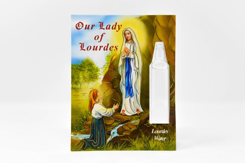 Our Lady of Lourdes Prayer Card with Lourdes Water Vial & Extra Lourdes Prayer Card Our Lady of Lourdes Prayer Card with Lourdes Water Vial & Extra Lourdes Prayer Card