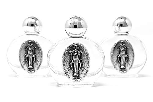 Miraculous Holy Water Bottles Filled with Blessed Lourdes Water & Lourdes Prayer Card.