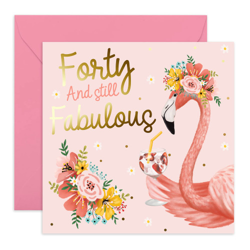 CENTRAL 23 - 40th Birthday Card for Her - 'Forty And Still Fabulous' - Funny 40th Birthday Cards for Women - Cheeky 40th Birthday Cards for Men - Pretty Design - Comes with Fun Stickers CENTRAL 23 - 40th Birthday Card for Her - 'Forty And Still Fabulous' - Funny 40th Birthday Cards for Women - Cheeky 40th Birthday Cards for Men - Pretty Design - Comes with Fun Stickers