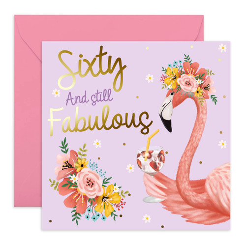 CENTRAL 23 - Cute 60th Birthday Card for Women - 'Sixty And Still Fabulous' - Cute 60th Birthday Cards for Her - Cheeky 60th Birthday Cards for Men - Pretty Design - Comes with Fun Stickers CENTRAL 23 - Cute 60th Birthday Card for Women - 'Sixty And Still Fabulous' - Cute 60th Birthday Cards for Her - Cheeky 60th Birthday Cards for Men - Pretty Design - Comes with Fun Stickers