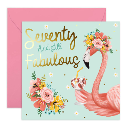 CENTRAL 23 - Cute 70th Birthday Card for Women - 'Seventy And Still Fabulous' - Sweet 70th Birthday Cards for Her - Cheeky 70th Birthday Cards for Men - Pretty Design - Comes with Fun Stickers CENTRAL 23 - Cute 70th Birthday Card for Women - 'Seventy And Still Fabulous' - Sweet 70th Birthday Cards for Her - Cheeky 70th Birthday Cards for Men - Pretty Design - Comes with Fun Stickers