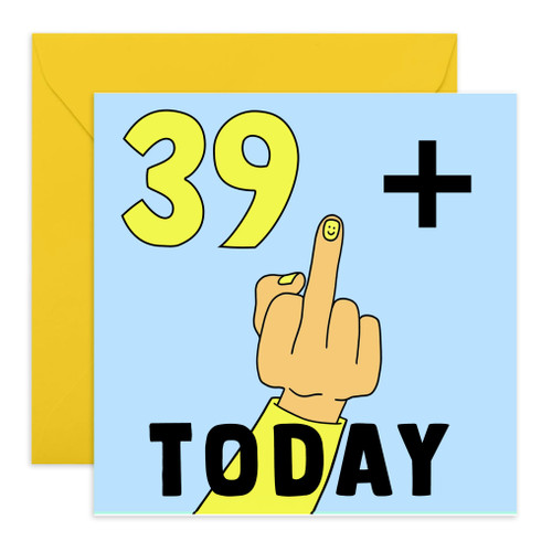 CENTRAL 23 - Funny 40th Birthday Card for Her - '39 + Middle Finger' - 40th Birthday Card for Women - Cheeky Mum Birthday Card - Comes with Fun Stickers CENTRAL 23 - Funny 40th Birthday Card for Her - '39 + Middle Finger' - 40th Birthday Card for Women - Cheeky Mum Birthday Card - Comes with Fun Stickers