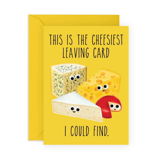 CENTRAL 23 Coworker Leaving Card - 'Cheesiest Leaving Card' - Sweet Resignation Gifts For Men Women - For Boss Colleague Friends Roommate Neighbor - Comes With Fun Stickers