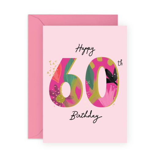 CENTRAL 23 60th Birthday Cards For Women - Female Birthday Card Age Sixty - 60 Year Old Gifts For Women Mom Aunt Sister Grandma - Comes With Fun Stickers - Made In UK